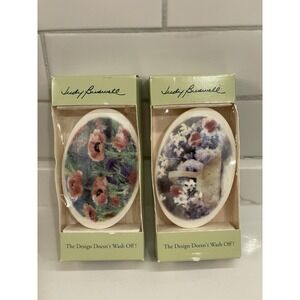 Judy Buswell Decorative Bar Soap Lot x 2 Floral‎ Rose Scented Cottage 3 oz Art
